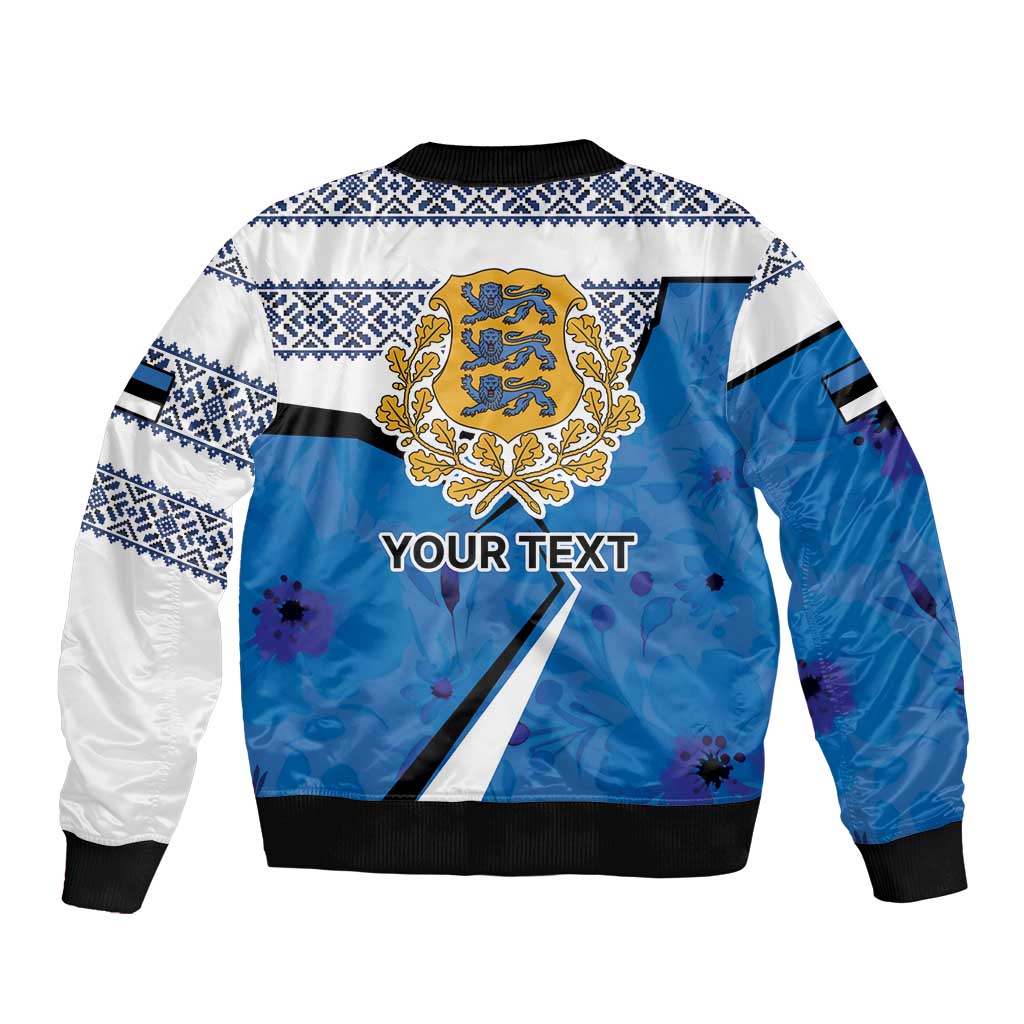 Estonia Coat of arms Personalized Bomber Jacket Eesti riigivapp