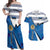 Estonia Coat of arms Personalized Couples Matching Off Shoulder Maxi Dress and Hawaiian Shirt Eesti riigivapp