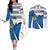 Estonia Coat of arms Personalized Couples Matching Off The Shoulder Long Sleeve Dress and Long Sleeve Button Shirt Eesti riigivapp