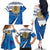 Estonia Coat of arms Personalized Family Matching Off The Shoulder Long Sleeve Dress and Hawaiian Shirt Eesti riigivapp