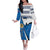 Estonia Coat of arms Personalized Family Matching Off The Shoulder Long Sleeve Dress and Hawaiian Shirt Eesti riigivapp