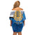 Estonia Coat of arms Personalized Family Matching Off Shoulder Short Dress and Hawaiian Shirt Eesti riigivapp