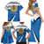 Estonia Coat of arms Personalized Family Matching Short Sleeve Bodycon Dress and Hawaiian Shirt Eesti riigivapp