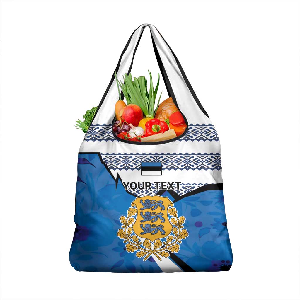 Estonia Coat of arms Personalized Grocery Bag Eesti riigivapp