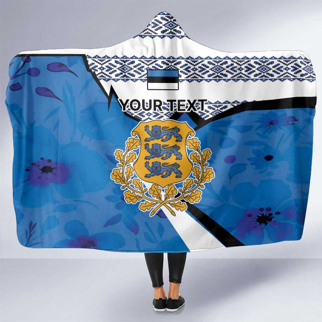 Estonia Coat of arms Personalized Hooded Blanket Eesti riigivapp