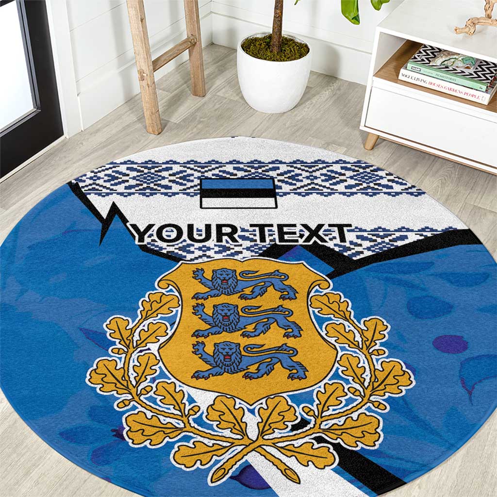 Estonia Coat of arms Personalized Round Carpet Eesti riigivapp