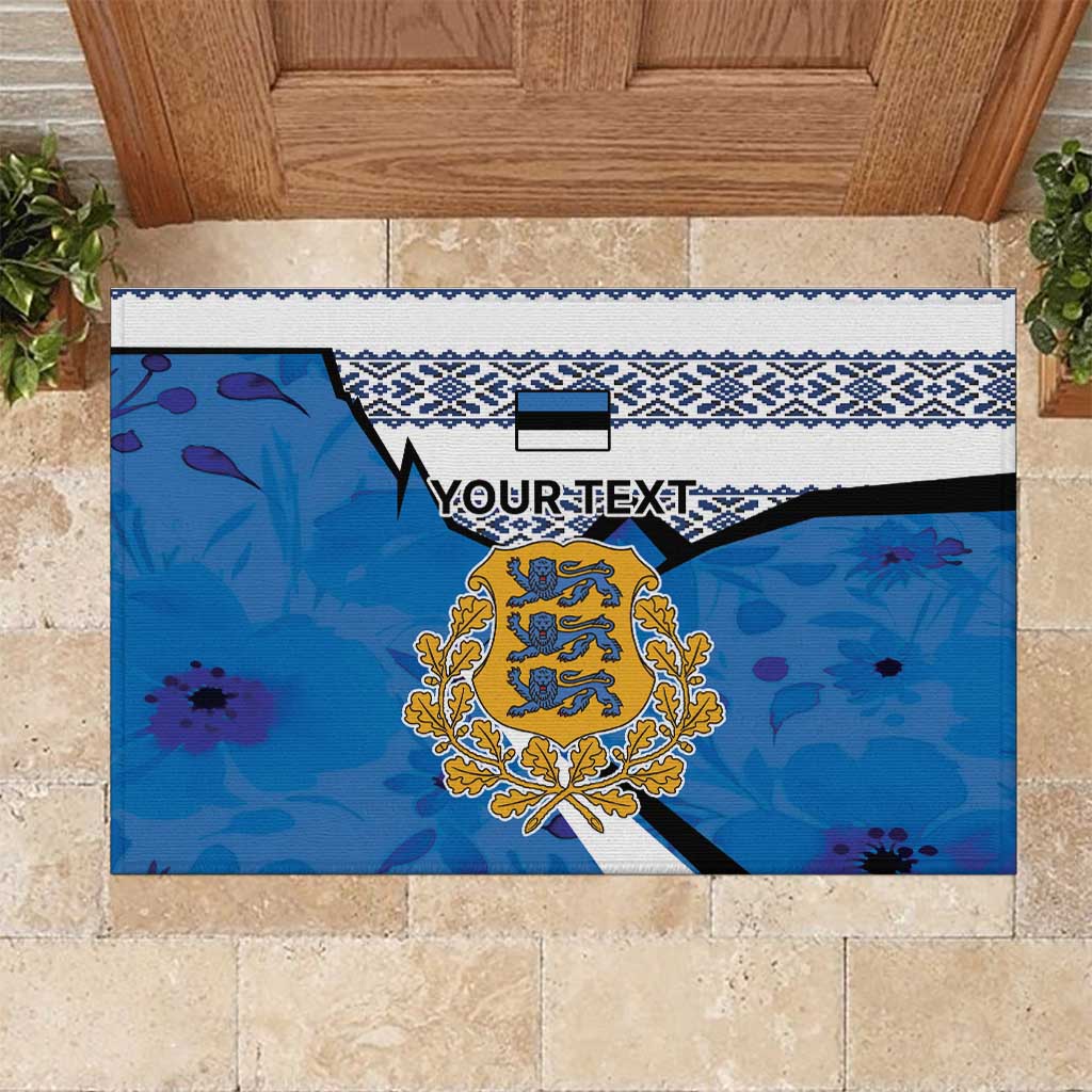 Estonia Coat of arms Personalized Rubber Doormat Eesti riigivapp