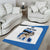 Estonia Grey Wolf and Cornflower Area Rug Estonia Flag