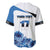 Estonia Grey Wolf and Cornflower Baseball Jersey Estonia Flag