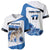 Estonia Grey Wolf and Cornflower Baseball Jersey Estonia Flag