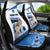 Estonia Grey Wolf and Cornflower Car Seat Cover Estonia Flag