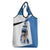 Estonia Grey Wolf and Cornflower Grocery Bag Estonia Flag