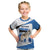 Estonia Grey Wolf and Cornflower Kid T Shirt Estonia Flag