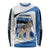 Estonia Grey Wolf and Cornflower Long Sleeve Shirt Estonia Flag