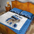 Estonia Grey Wolf and Cornflower Quilt Bed Set Estonia Flag