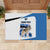 Estonia Grey Wolf and Cornflower Rubber Doormat Estonia Flag