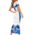 Estonia Grey Wolf and Cornflower Short Sleeve Bodycon Dress Estonia Flag