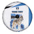 Estonia Grey Wolf and Cornflower Spare Tire Cover Estonia Flag