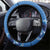 Estonia Grey Wolf and Cornflower Steering Wheel Cover Estonia Flag