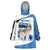 Estonia Grey Wolf and Cornflower Wearable Blanket Hoodie Estonia Flag