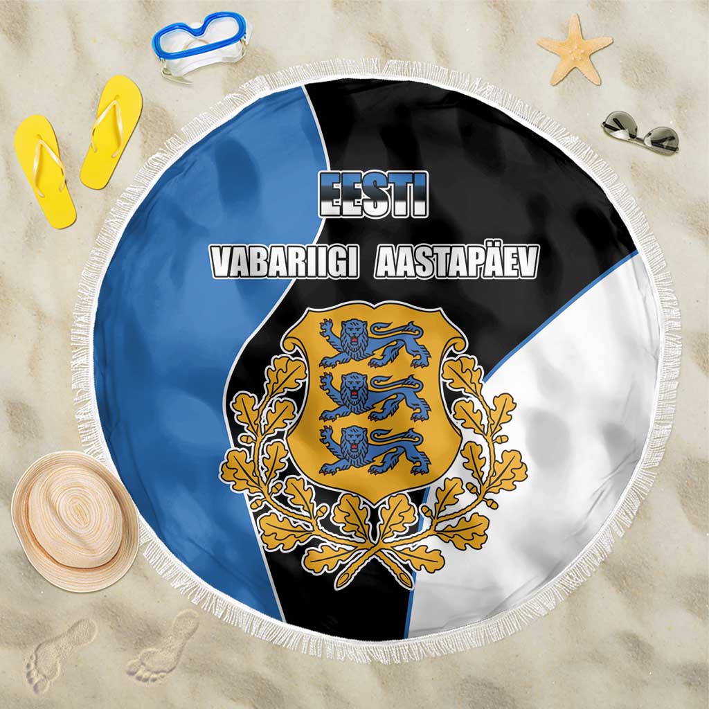 Estonia Independence day Beach Blanket Eesti Vabariigi Aastapaev