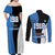 Estonia Independence day Couples Matching Off Shoulder Maxi Dress and Long Sleeve Button Shirt Eesti Vabariigi Aastapaev