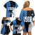 Estonia Independence day Family Matching Off Shoulder Short Dress and Hawaiian Shirt Eesti Vabariigi Aastapaev