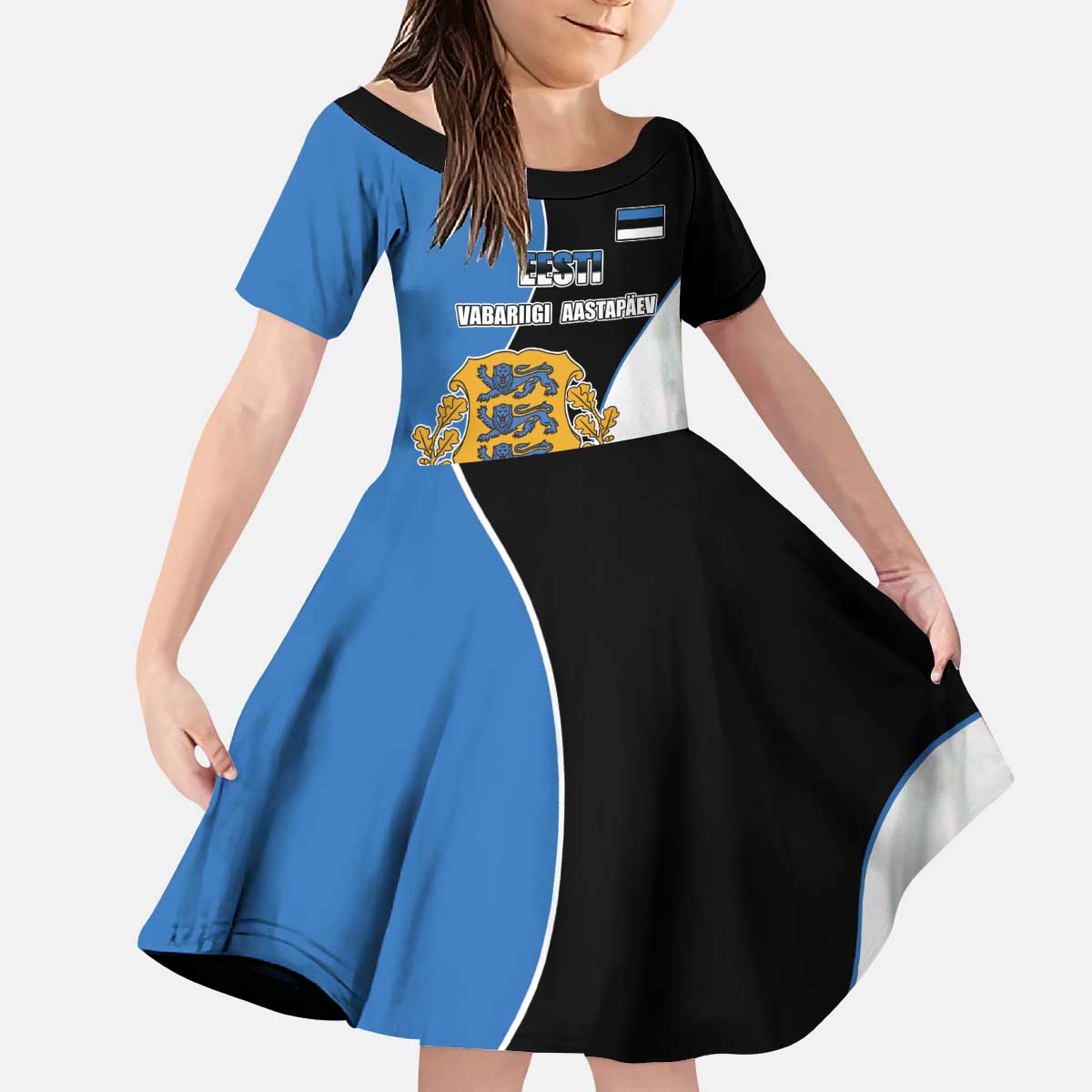 Estonia Independence day Kid Short Sleeve Dress Eesti Vabariigi Aastapaev