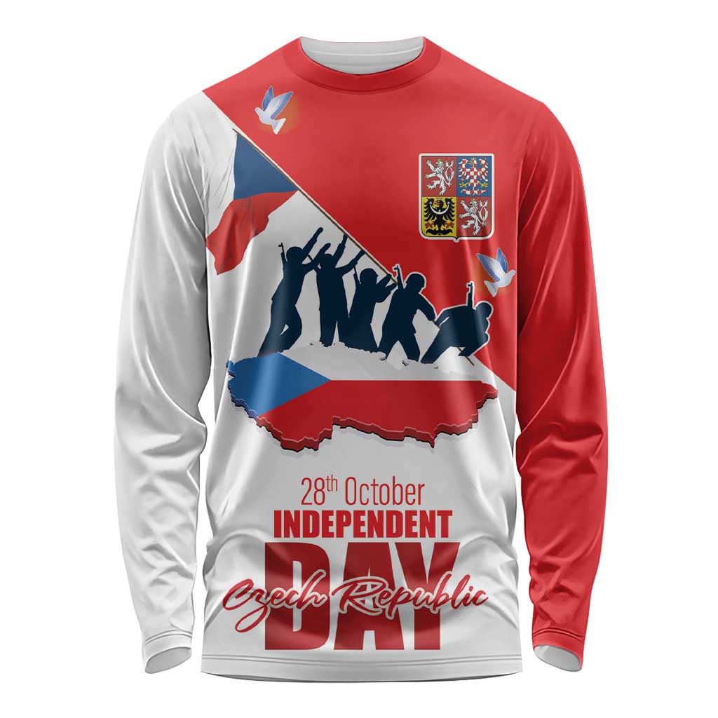 Den Vzniku Samostatneho Ceskoslovenskeho Statu Long Sleeve Shirt Czech Republic Independence day LT17