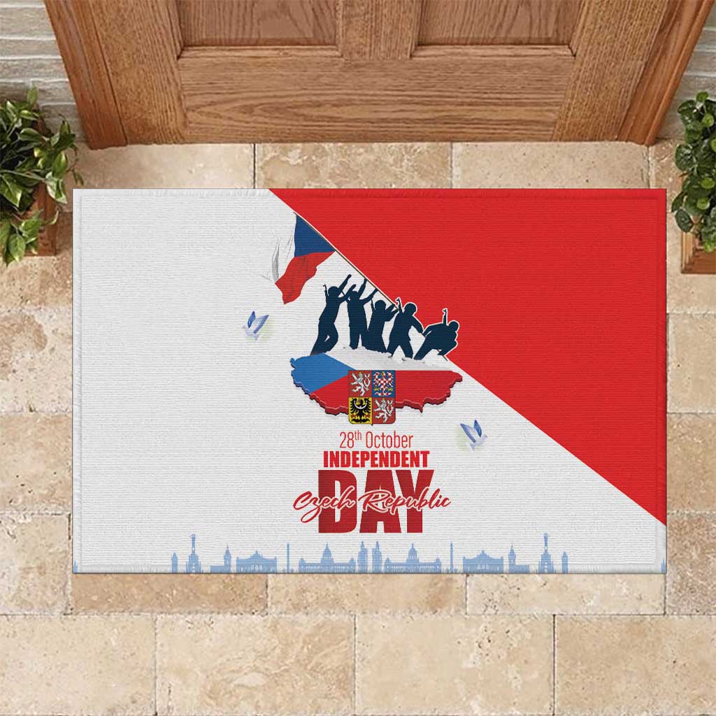 Den Vzniku Samostatneho Ceskoslovenskeho Statu Rubber Doormat Czech Republic Independence day LT17 - Wonder Print Shop