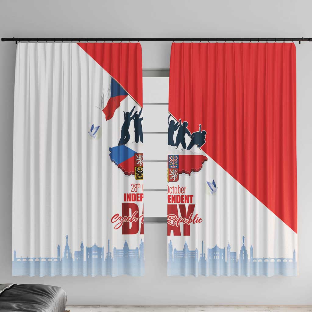 Den Vzniku Samostatneho Ceskoslovenskeho Statu Window Curtain Czech Republic Independence day LT17 - Wonder Print Shop