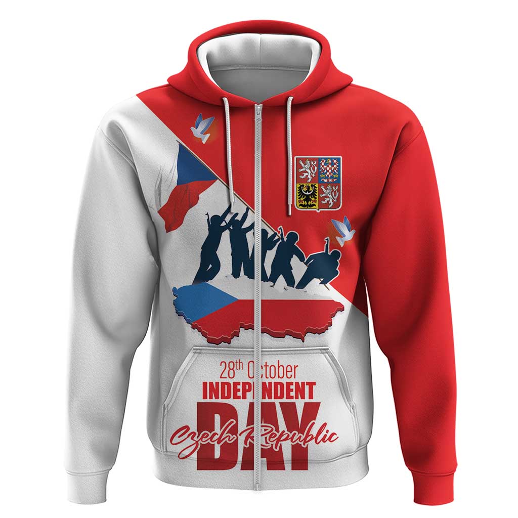 Den Vzniku Samostatneho Ceskoslovenskeho Statu Zip Hoodie Czech Republic Independence day LT17 - Wonder Print Shop