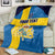 Custom Sweden Flag and Coat of arms Blanket Three Crowns of Sweden