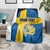 Custom Sweden Flag and Coat of arms Blanket Three Crowns of Sweden