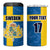 Custom Sweden Flag and Coat of arms 4 in 1 Can Cooler Tumbler Three Crowns of Sweden