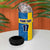 Custom Sweden Flag and Coat of arms 4 in 1 Can Cooler Tumbler Three Crowns of Sweden