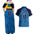 Custom Sweden Flag and Coat of arms Couples Matching Off Shoulder Maxi Dress and Hawaiian Shirt Three Crowns of Sweden