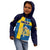 Custom Sweden Flag and Coat of arms Kid Hoodie Three Crowns of Sweden