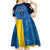 Custom Sweden Flag and Coat of arms Kid Short Sleeve Dress Three Crowns of Sweden