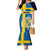 Custom Sweden Flag and Coat of arms Mermaid Dress Three Crowns of Sweden