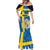 Custom Sweden Flag and Coat of arms Mermaid Dress Three Crowns of Sweden