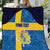 Custom Sweden Flag and Coat of arms Quilt Three Crowns of Sweden