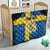 Custom Sweden Flag and Coat of arms Quilt Three Crowns of Sweden