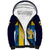 Custom Sweden Flag and Coat of arms Sherpa Hoodie Three Crowns of Sweden