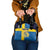 Custom Sweden Flag and Coat of arms Shoulder Handbag Three Crowns of Sweden