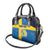 Custom Sweden Flag and Coat of arms Shoulder Handbag Three Crowns of Sweden