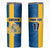 Custom Sweden Flag and Coat of arms Skinny Tumbler Three Crowns of Sweden