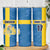 Custom Sweden Flag and Coat of arms Skinny Tumbler Three Crowns of Sweden