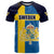 Custom Sweden Flag and Coat of arms T Shirt Three Crowns of Sweden