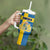 Custom Sweden Flag and Coat of arms Tumbler With Handle Three Crowns of Sweden